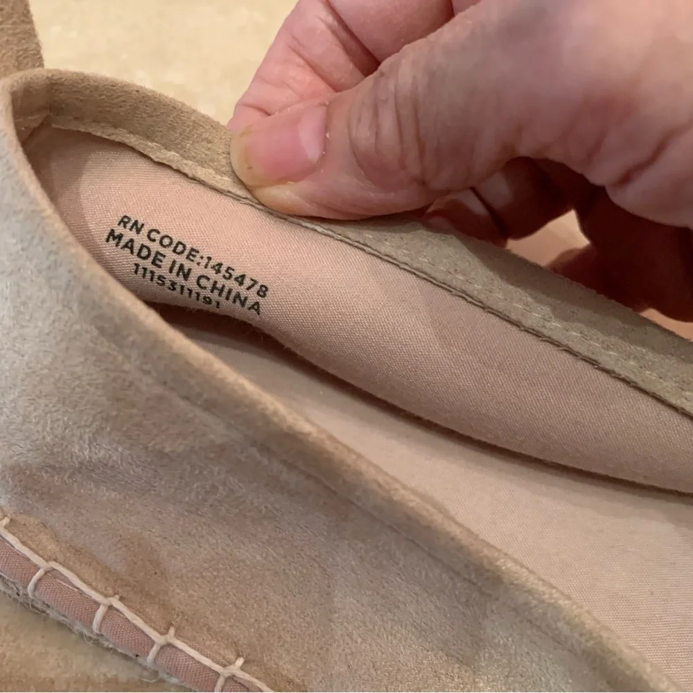 Primark. Pale pink espadrilles.‎ embellished/jeweled w/pearls and rhinest…